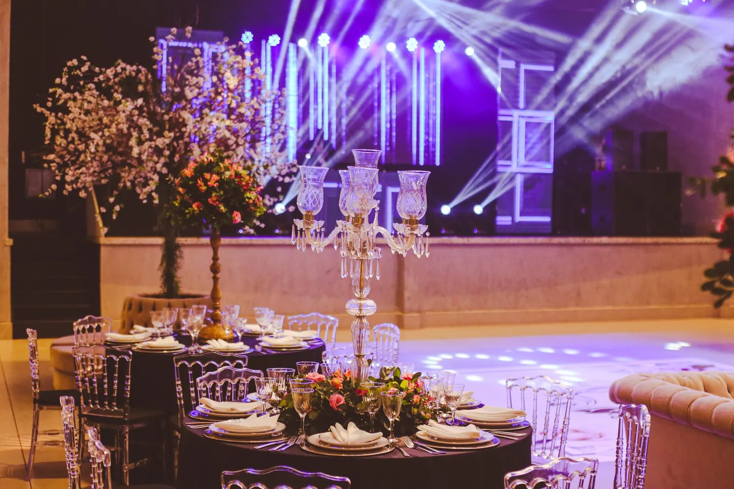 Luxurious corporate event ballroom in London